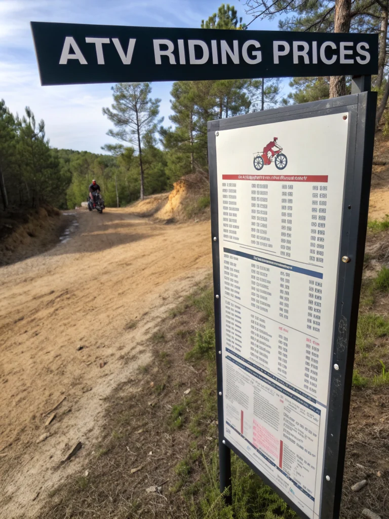 atv riding prices